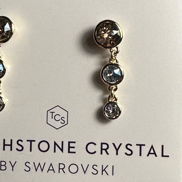 Crystal earrings Touchstone Crystal by Zwarovski - Picture 5 of 9
